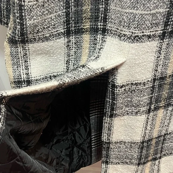 NWT NVLT - PLAID BOUCLÉ LONG COAT